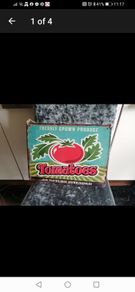 vintage look hanging metal sign