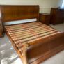 King size sleigh bed and 2 side cabinets Image 5