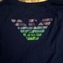 Armani Eagle Stretch Cotton V-Neck T-Shirt, Marine, SIZE XL BRAND NEW white tag Image 3