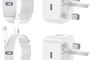 iPhone Charger Fast Charge, 2Pack PD Fast Apple Charger UK USB C Plug With 2M&amp;3M iPhone Fast Charger Cable [ MFi Certified] Lightning Cable for iPhone 14 13 12 11 Pro Max XS X 8 6, iPad