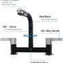 Black Kitchen Mixer Tap Dual Lever with 360 Degree Aerator, Swivel Kitchen Bridge Taps 2 Hole Sink Monobloc Faucet, 180mm Centres Deck Mounted with G1/2 Hose UK Standard Fittings MULTIPLE COLOURS AVAILABLE (FREE POSTAGE) Image 5