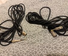 Pair of Stagg jack to male xlr 2m cables x2