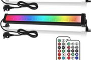 RGB Light Bar 42W Disco Lights Led Wall Washer Light 3350LM Bright Adjustable Remote Control RGB Lights for Bar Party Stage Garden BBQ Halloween Christmas Festival Decorative Lighting, 2 Pieces (FREE POSTAGE)