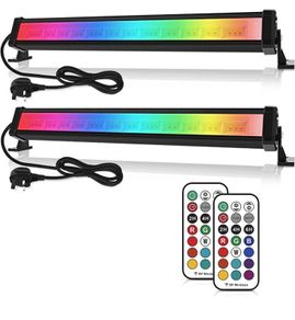RGB Light Bar 42W Disco Lights Led Wall Washer Light 3350LM Bright Adjustable Remote Control RGB Lights for Bar Party Stage Garden BBQ Halloween Christmas Festival Decorative Lighting, 2 Pieces (FREE POSTAGE)