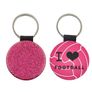 Personalised with Photos Glitter Keyrings round and heart shape Image 5
