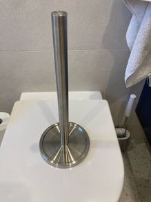 Stainless steel toilet roll holder