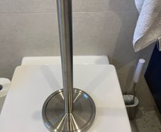 Stainless steel toilet roll holder