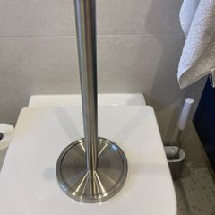 Stainless steel toilet roll holder