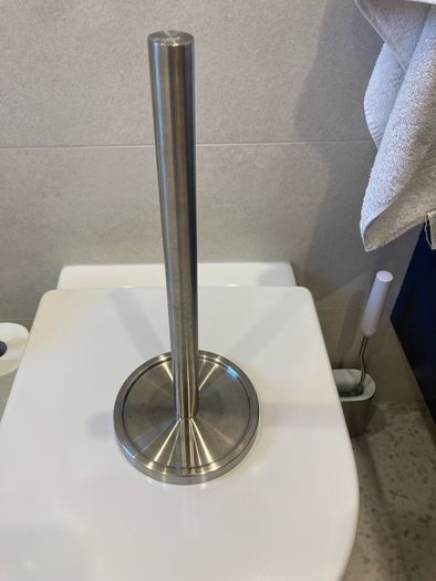 Stainless steel toilet roll holder