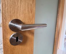6 x Internal Doors Frosted Glass Panels & Handles Various Sizes