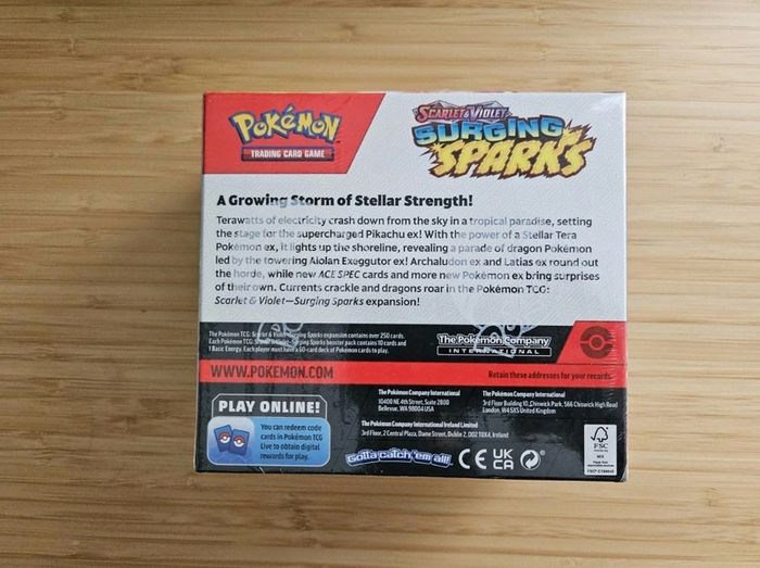 Pokemon Surging Sparks Booster box 36pk Sealed