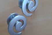 Two wall hooks