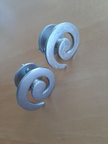 Two wall hooks