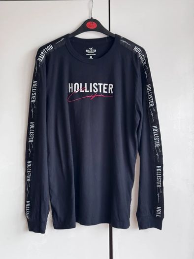 Hollister Black Long Sleeve Logo Top - Size S