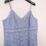 Marks & Spencer Cornflower Blue Floral Crochet Lace Strappy Midi Dress 22UK/50EU Image 6