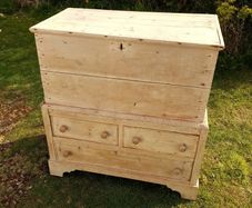 Antique Irish Pine Dowry Chest - Vernacular Irish Pine Furniture - Antique Irish Blanket Chest - Antique Irish Country Furniture