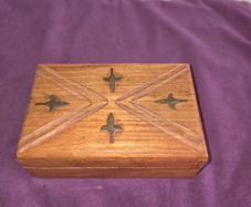 Vintage Brass Inlay wooden Box