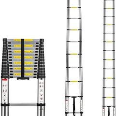 4.4M Telescopic Ladder Aluminium Telescoping  150kg 15 Rungs