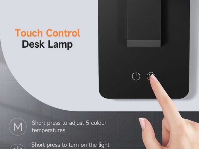 Desk Lamp LED Table Lamp,15 Modes LED Desk Lamp,Dimmable Bedside Lamps with Timer,Multi-Powered Desk Lamps for Study Lamp Reading Light,Adjustable Desk Light,Black Desk Lamp for Bedroom,Home,Office