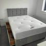 Black Divan Double bed and mattress Image 4
