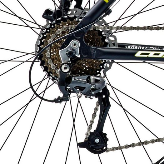 18" Coyote Wyoming Gents Alloy FS Disc, 27 Speed, Matt Black