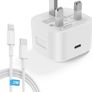 30W Fast Charger for iPhone,[MFi Certified] USB C Fast Charger Plug Power Adapter with 6FT Type C to Lightning Cable Compatible with iPhone 14/13/12/11 Pro/Pro Max/XS Max/XS/XR/X/SE/8/iPad and More Image 2