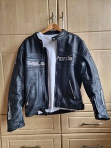Helstons Leather Motorcycle Jacket  Size Large