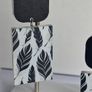 Geometric White & Black Feather Motif Earrings Image 9