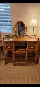 Vintage Rattan Dresser