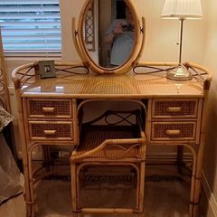 Vintage Rattan Dresser