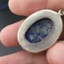 Vintage LapisLazuli 925 Sterling sliver Pendant Image 2
