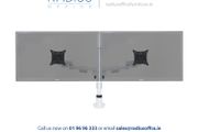 Orion Double Flat Screen Monitor Arms - White