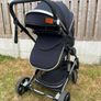 Magic ZC 3 in 1 Pushchair Pram Travel System, Baby Stroller 3 in 1 with Reversible Two Pushing Modes, Newborn Infant Carriage One-Click Folding, Toddler Buggy Aluminum Frame (739 Black) Image 6