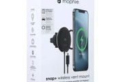 Mophie Snap+ Wireless 15W Car Fast Charging Vent Mount for iPhones &amp; Galaxy Phones