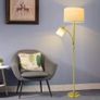 2 Head Mother and Child Standing Floor Lamp, 3000k Warm White, Gold Iron Reading Floor Lamps, Eye Care Floor Light for Living Rooms, Bedrooms, Office, Modern Pole Light with 2x LED E27 Bulbs Image 3