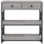 Console Table Grey Sonoma 75x28x75 cm Engineered Wood Image 3