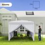 3 x 3m Pop Up Gazebo, Wedding Party Canopy Tent Marquee with Carry Bag and Windows, White Image 2