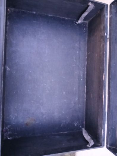 Vintage Black Wooden Chest