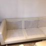 IKEA Landskrona two beige leather three-seat sofas Image 7