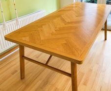 Oak Herringbone Dining Table