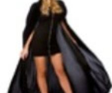 Black velour cloak adult halloween