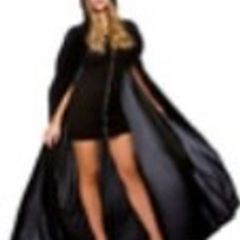 Black velour cloak adult halloween