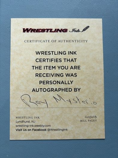 Signed Autograph WWE Rey Mysterio Photograph with Certificate - Wrestling Memorabilia