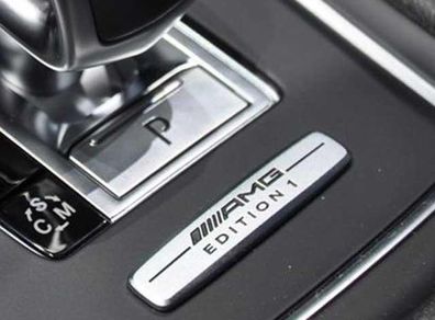 57 x 12.5 mm AMG Edition 1 Alloy Emblem for Mercedes Benz Car Interior Styling Badge