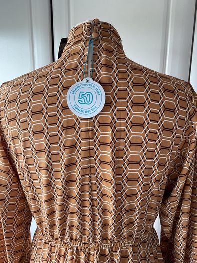 dress Bnwt mustard & tan high neck midi dress size 10