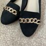 Brand new size 40 black suede shoes with gold chain detail carvela Image 5