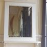 French country cream floral mirror with shelf Image 5