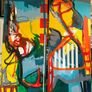 Pair of large original paintings - Tobias Vette (Vetter) Image 2