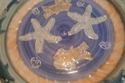 Belinda Brayshaw HANGING PLATE Handcrafted painted Carved Fish Bowl Sea Life Ireland Excellent SIGNED