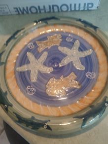Belinda Brayshaw HANGING PLATE Handcrafted painted Carved Fish Bowl Sea Life Ireland Excellent SIGNED